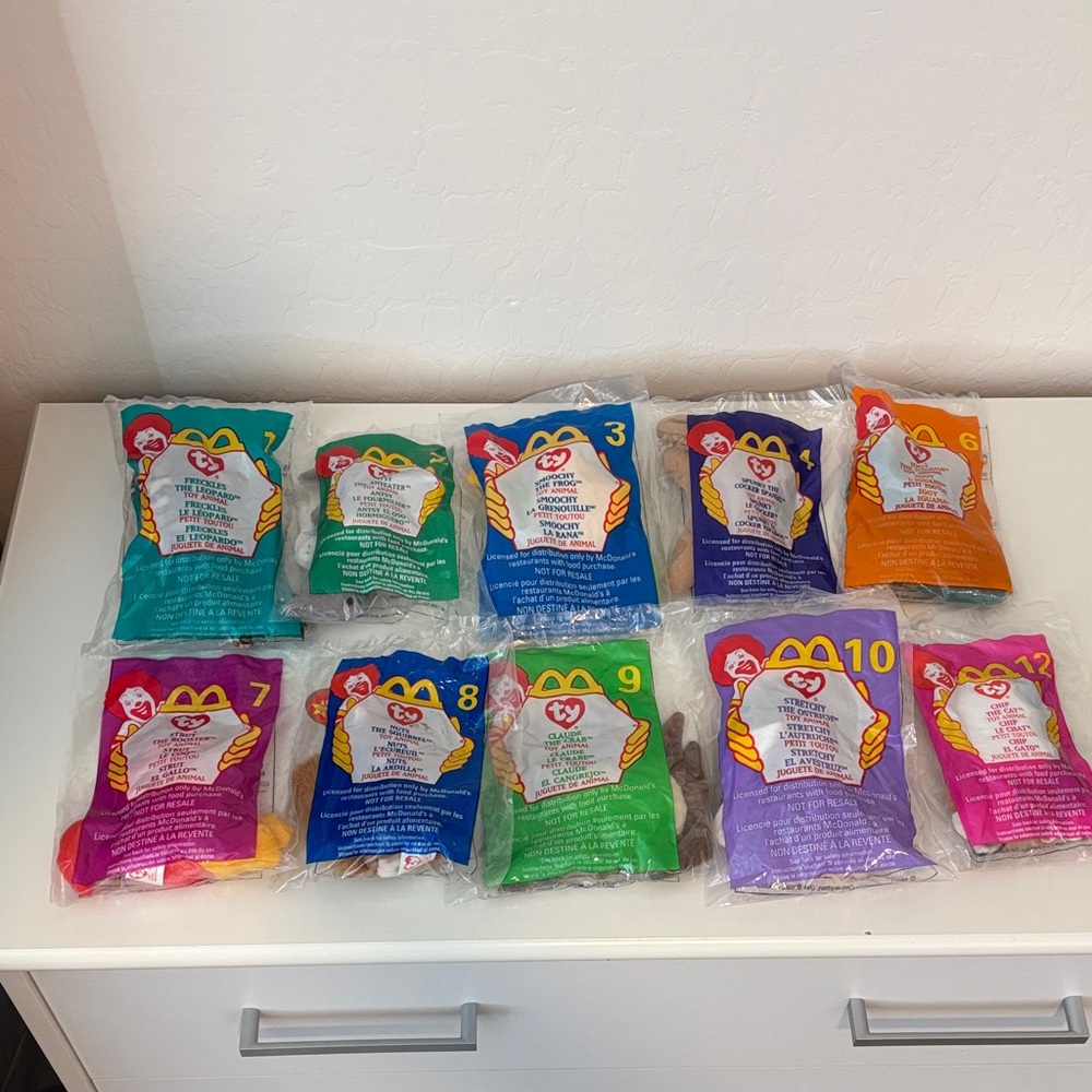 McDonald's TY Beanie Babies Happy Meal Plush Set.